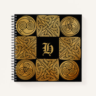 Personalisierte Celtic Knüpfarbeit Cross Spiral No Notizbuch