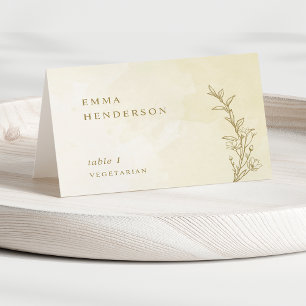 Personalisierte Champagner-Creme-Hochzeitsplatzkar Tischnummer