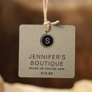 Personalisierte Champagner-Gold-Glitter-Boutique-M Telefonnummerkarte