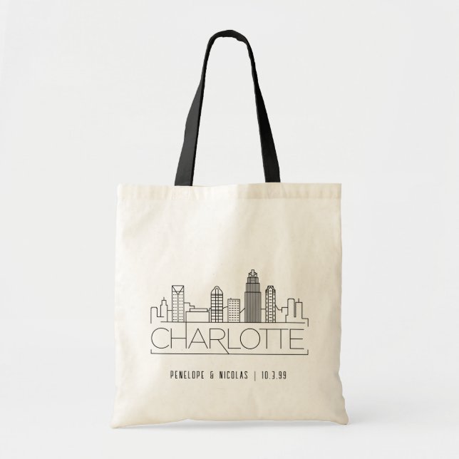 Personalisierte Charlotte Wedding Welcome Bag Tasc Tragetasche (Vorne)