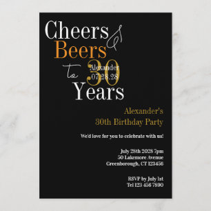 Personalisierte Cheers und Biere 30. Geburtstagsfe Einladung