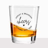 Personalisierte Cheers Wedding Shooters Schnapsglas
