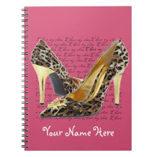 Personalisierte Cheetah-Heels - Stilvolles rosa No Notizblock
