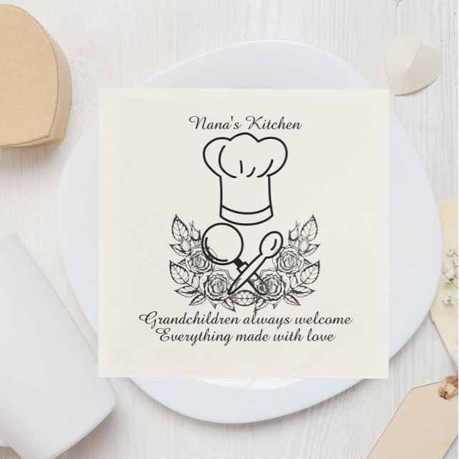 Personalisierte Chef-Oma-Blumen-Muttertag Serviette (Von Creator hochgeladen)