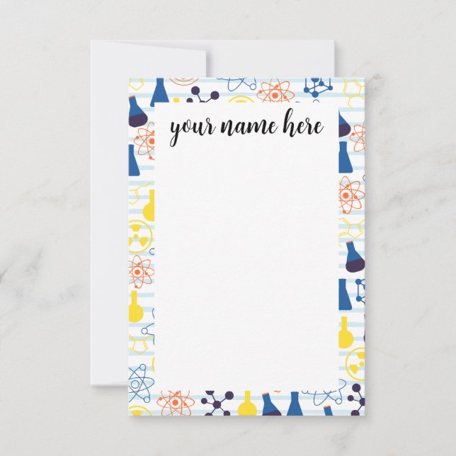 Personalisierte Chemielehrer Mitteilungskarten (Vorderseite)