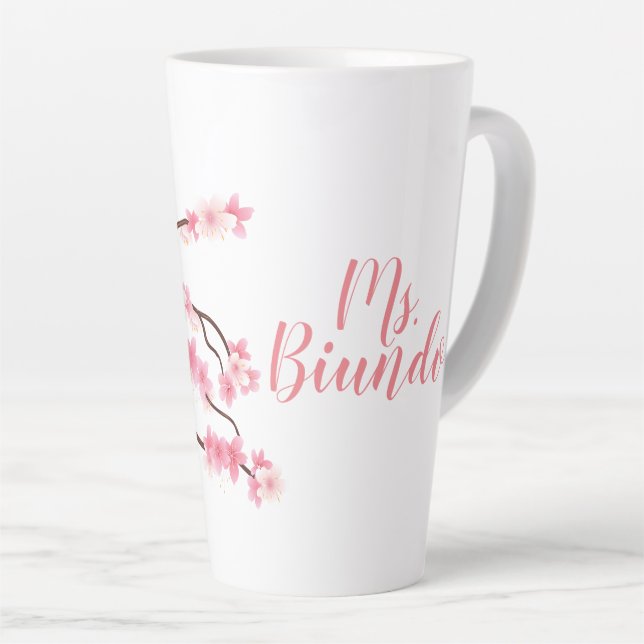 Personalisierte Cherry Blossom Tasse *Blume (Rechte Ecke)