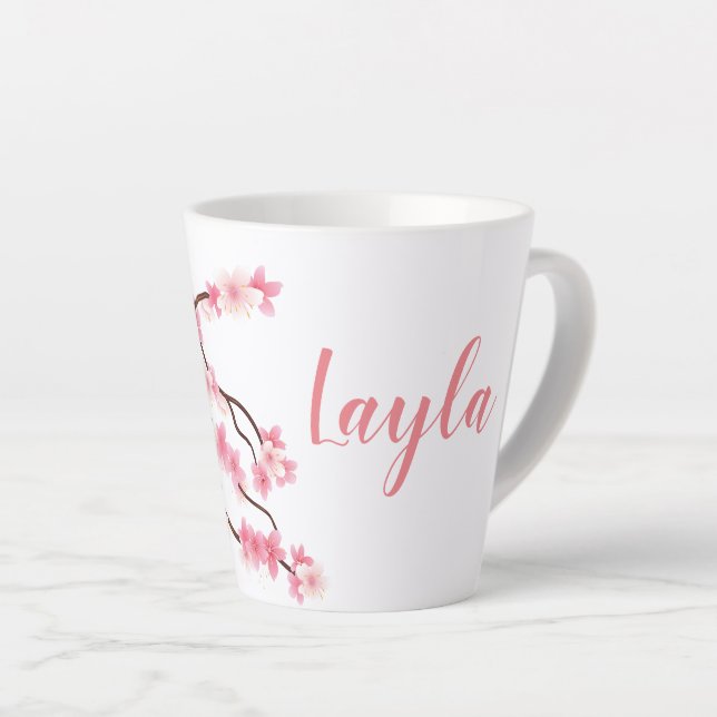 Personalisierte Cherry Blossom Tasse *Blume (Rechte Ecke)