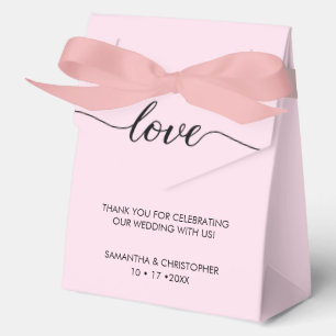 Personalisierte Chic-Liebe ScrIpt Black Pink-Hochz Geschenkschachtel
