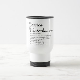 Personalisierte Chic-Schriftzug-Name-Definition-Sp Reisebecher