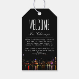 Personalisierte Chicago Begrüßungsmarke Geschenkanhänger