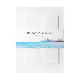 Personalisierte Chicago Skyline Einladung Bly Band