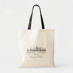 Personalisierte Chicago Skyline Wedding Welcome Ba Tragetasche<br><div class="desc">Willkommen Ihre Gäste zu Ihrer Hochzeit mit dieser Tasche.</div>