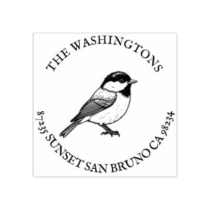 Personalisierte Chickadee Rücksendeadresse Briefma Gummistempel