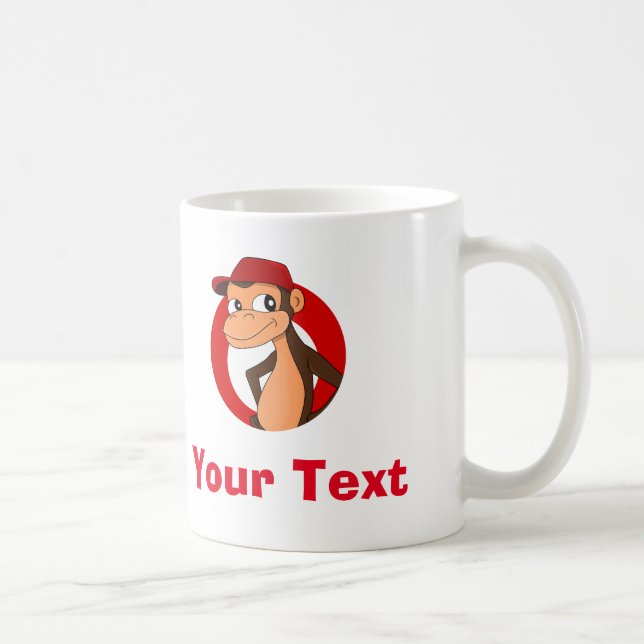 Personalisierte Chimp-Cartoon-Kaffee-Tasse Kaffeetasse (Rechts)