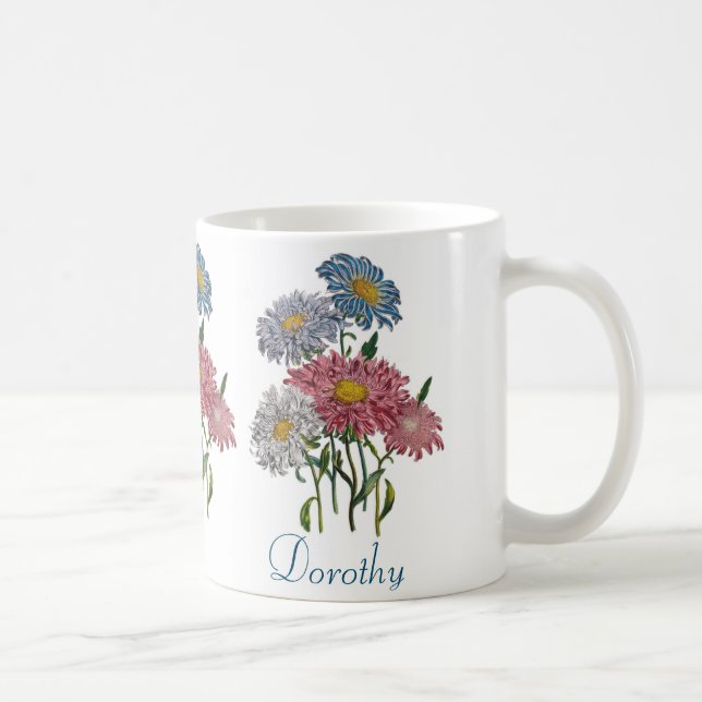 Personalisierte Chinesische Astern Kaffeetasse (Rechts)