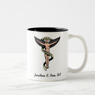 Personalisierte Chiropraktor-Tasse Zweifarbige Tasse