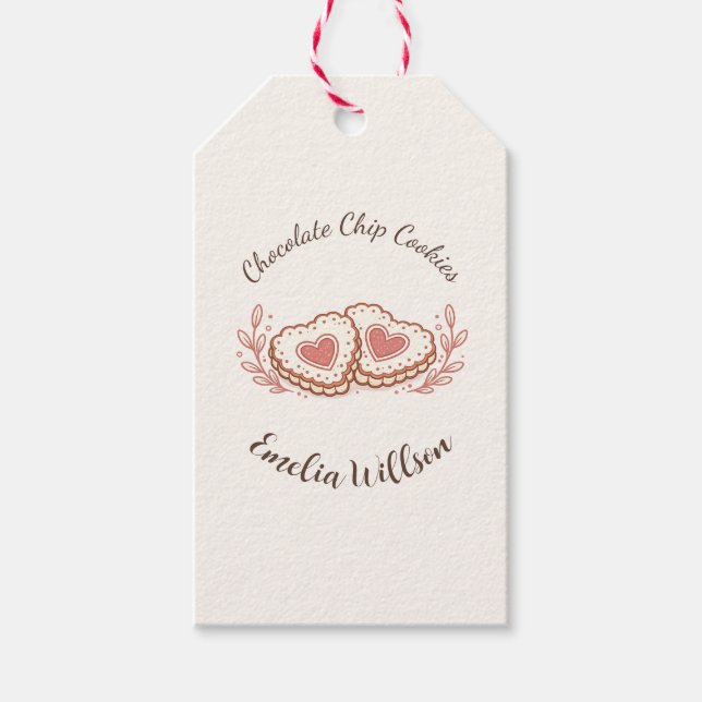Personalisierte Chocolate Chip Cookies Geschenkanhänger (Vorderseite)