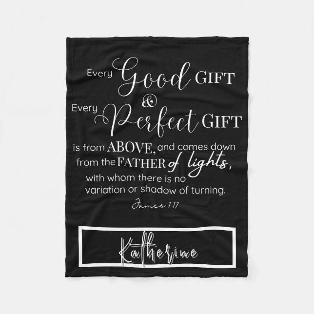 Personalisierte Christliche Bibelversion Fleecedecke (Vorderseite)