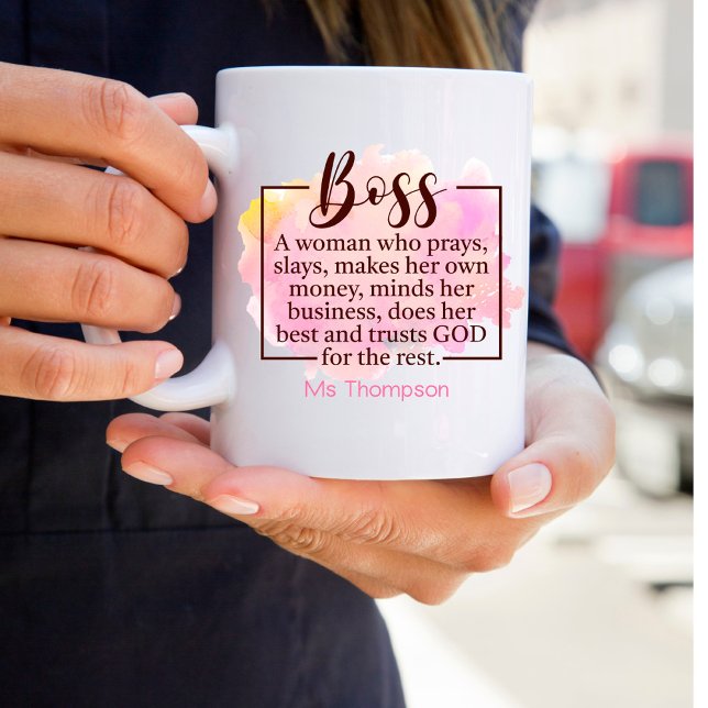Personalisierte Christliche Boss Quote Kaffee-Tass Kaffeetasse (Von Creator hochgeladen)