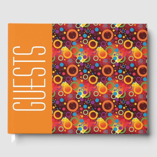 Personalisierte Christliche Schrift - ORANGE Circl Gästebuch (Vorderseite)