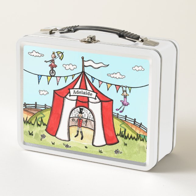 Personalisierte Circus Children Metall Brotdose (Vorderseite)