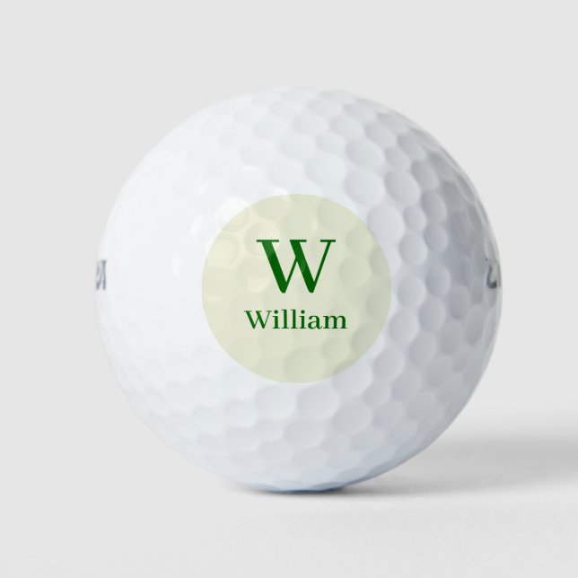 Personalisierte Classic Monogramm-Initialen Golfball (Vorderseite)