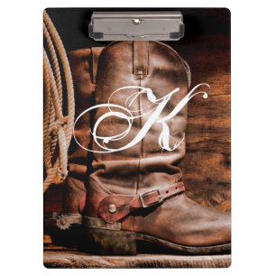 Personalisierte Clip Board Cowboy Stiefel Barn Woo Klemmbrett