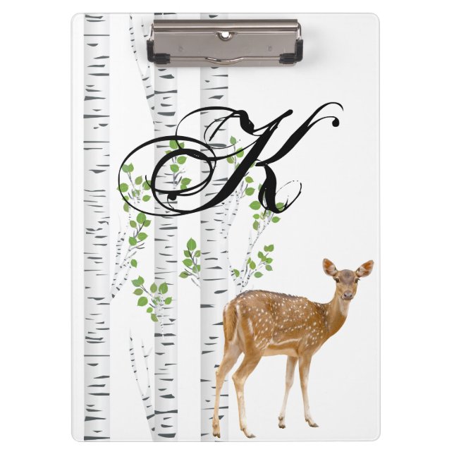 Personalisierte Clip Board Hirsch Doe Buck Wald Klemmbrett (Vorderseite)