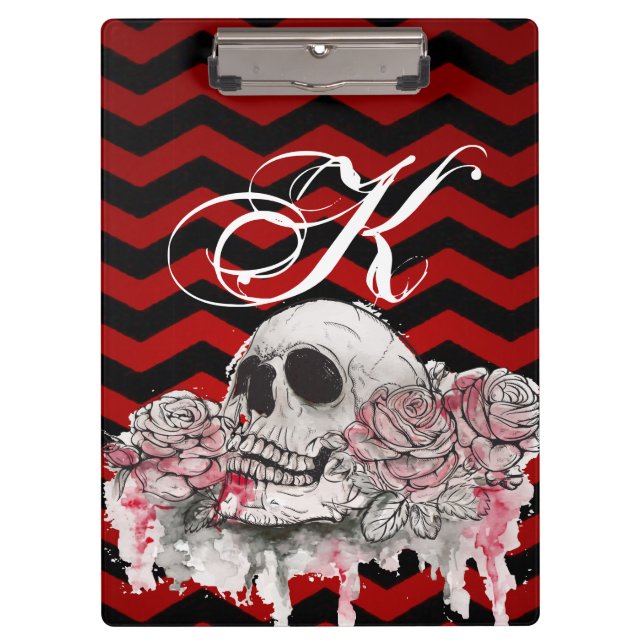 Personalisierte Clip-Board-Rose mit Zickzack bl Klemmbrett (Vorderseite)