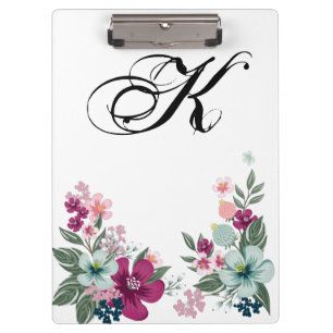 Personalisierte Clip-Board Tropische Blume auf Wei Klemmbrett