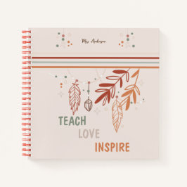 personalisierte Clipboard Bohemisch Floral anpasse Notizbuch