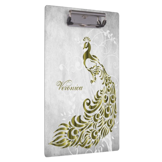 Personalisierte Clipboard für Gold Peacock Klemmbrett (Rechts)