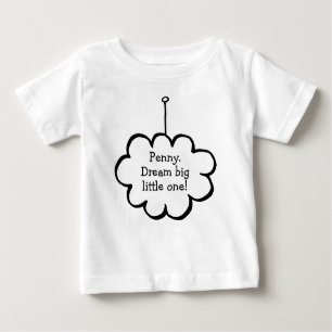 Personalisierte Cloud auf einer Zeichenfolge Baby T-shirt