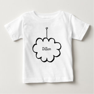 Personalisierte Cloud auf einer Zeichenfolge Baby T-shirt
