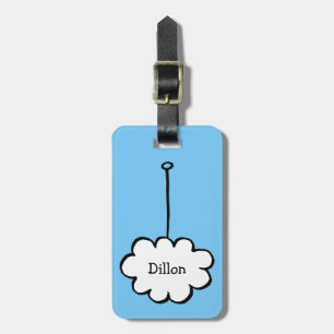 Personalisierte Cloud auf einer Zeichenfolge Gepäckanhänger