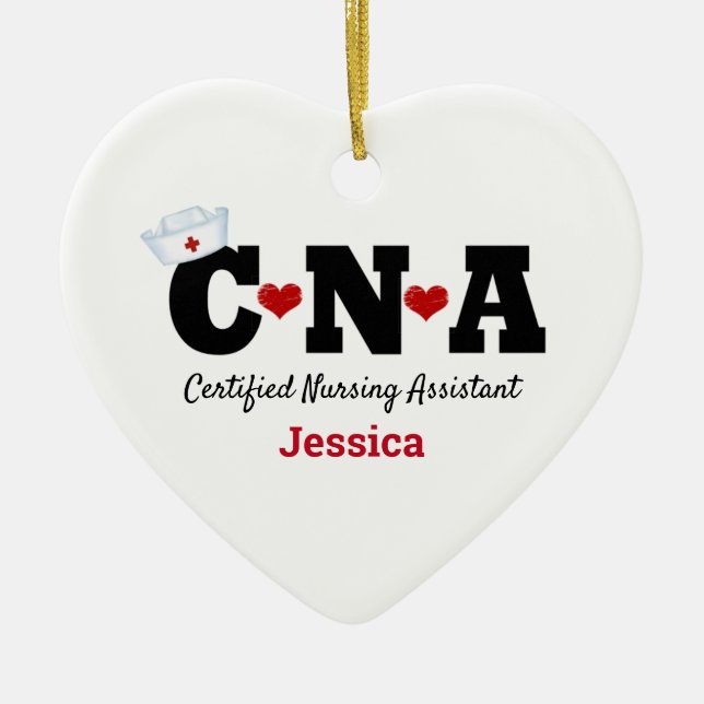 Personalisierte CNA Keramik Nurse Keramik Ornament (Vorne)