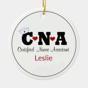 Personalisierte CNA Nurse Weihnachtsfeier Keramik Ornament