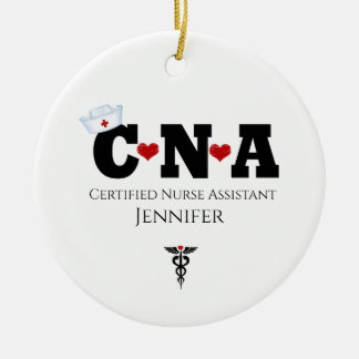 Personalisierte CNA Nurse Weihnachtsfeier Keramikornament