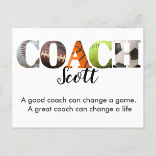 Personalisierte Coachame-Spieler Postkarte