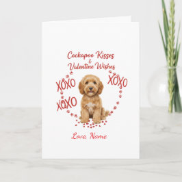 Personalisierte Cockapoo Küsse zum Valentinstag Wü Karte