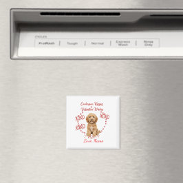 Personalisierte Cockapoo Küsse zum Valentinstagswu Magnet