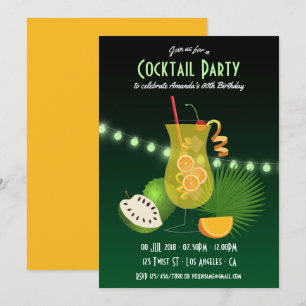 Personalisierte Cocktail-Geburtstagsfeier-Einladun Einladung