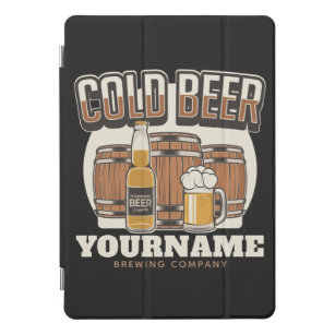 Personalisierte Cold Beer Oak Barrel Brauerei iPad Pro Cover