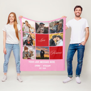 Personalisierte Collage Blanket - Romantisches Ges Fleecedecke