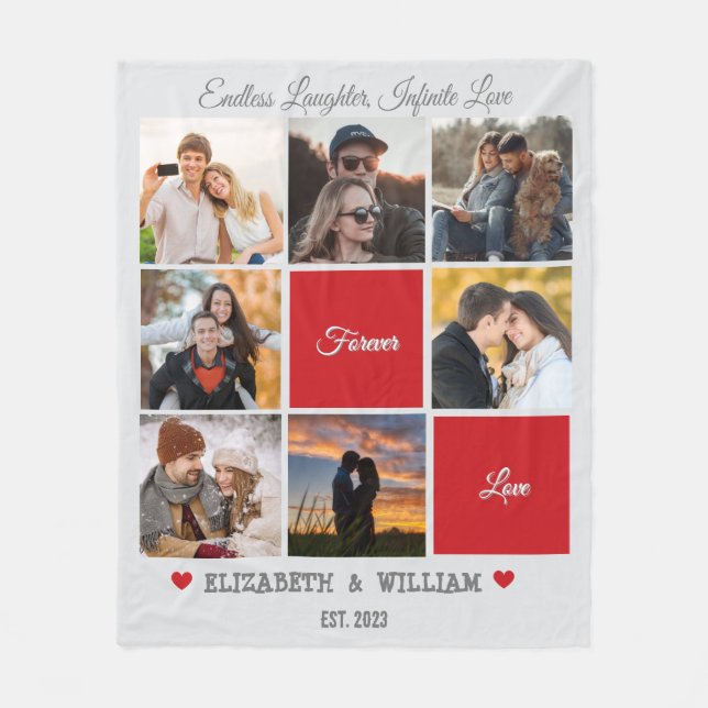 Personalisierte Collage Blanket - Romantisches Ges Fleecedecke (Vorderseite)