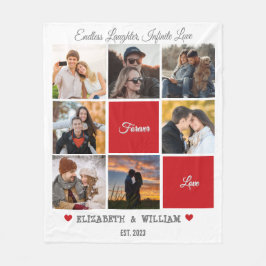 Personalisierte Collage Blanket - Weiße Version Fleecedecke