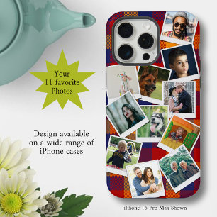 Personalisierte Collage mit 11 Fotos iPhone 15 Pro Max Hülle