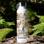Personalisierte Collage Monogram-Familie Trinkflasche<br><div class="desc">Bleibe mit unserer modernen, einfachen 6 Foto Collage Water Flasche nach Maß! Personalisieren Sie diese schlanke und langlebige Flasche mit sechs Ihrer Lieblings-Fotos und schaffen Sie so ein einzigartiges und aussagekräftiges Design. Er ist aus BPA-freien Materialien gefertigt und verfügt über einen sicheren, verschüttungssicheren Deckel und einen bequemen Tragegriff. Diese Wasserflasche...</div>