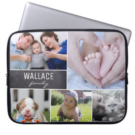 Personalisierte Collagen-Familie scherzt Laptopschutzhülle