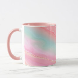 Personalisierte Combo Pink Gold Marbella Tasse